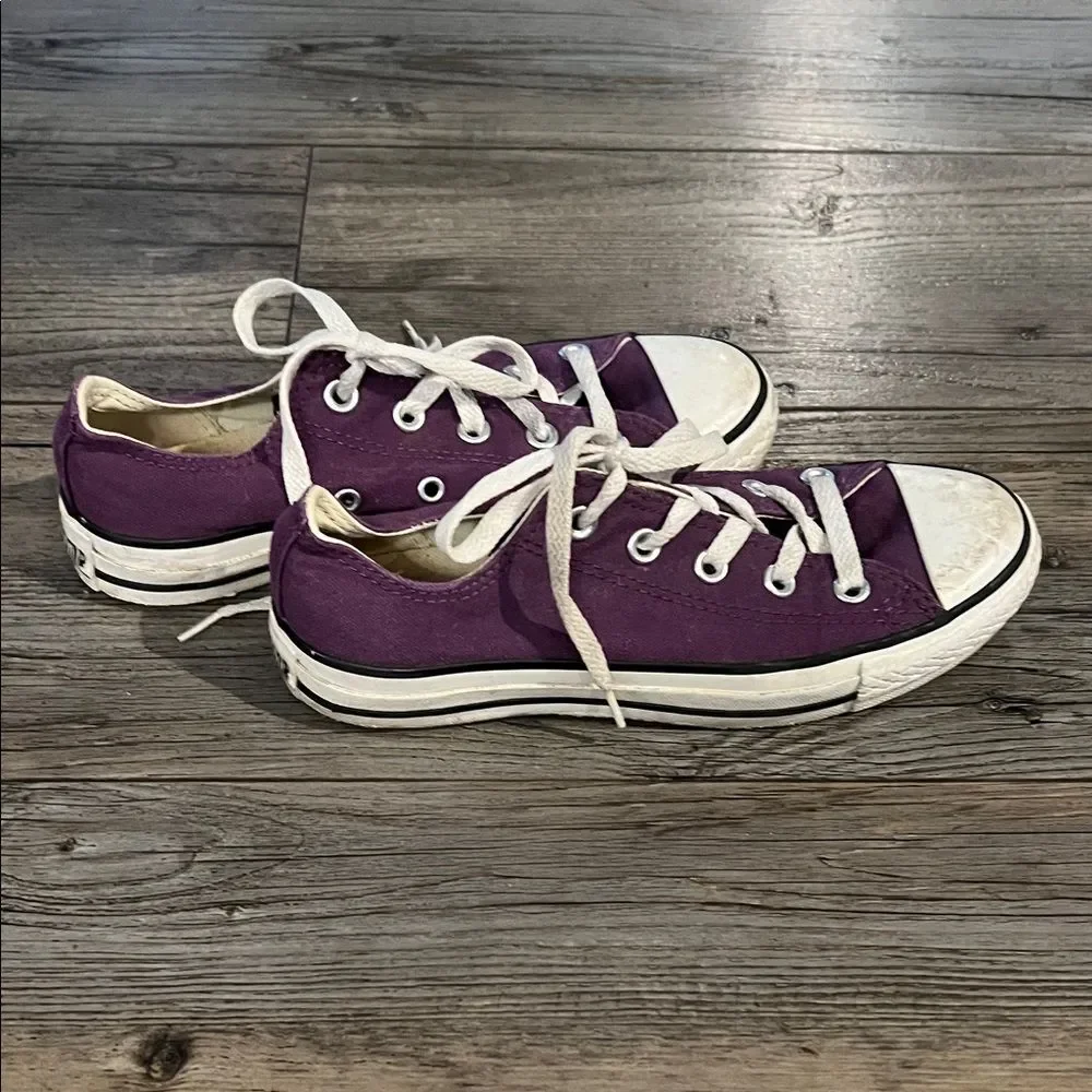 Converse Kids Purple and White Sneakers